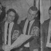 Major Roger Conger proclaiming "Back the Rams" Day as the football team goes to bi-district playoffs. In photo, Bill Deitz, Roy Taylor and Tom Bond.
